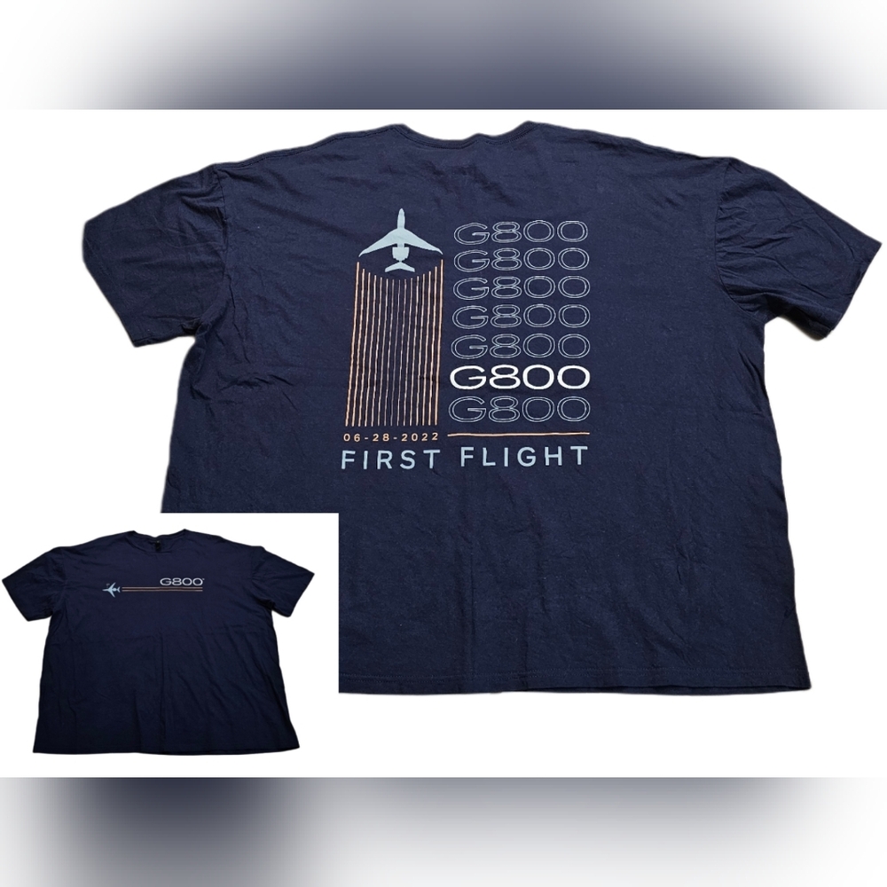 Gulfstream G800 First Flight 6-28-22 Aviation Aircraft Avionics Mach T-Shirt 4XL